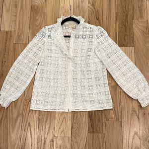 Still online and regular price - Sezane Chlo Shirt/blouse “lace” button down.